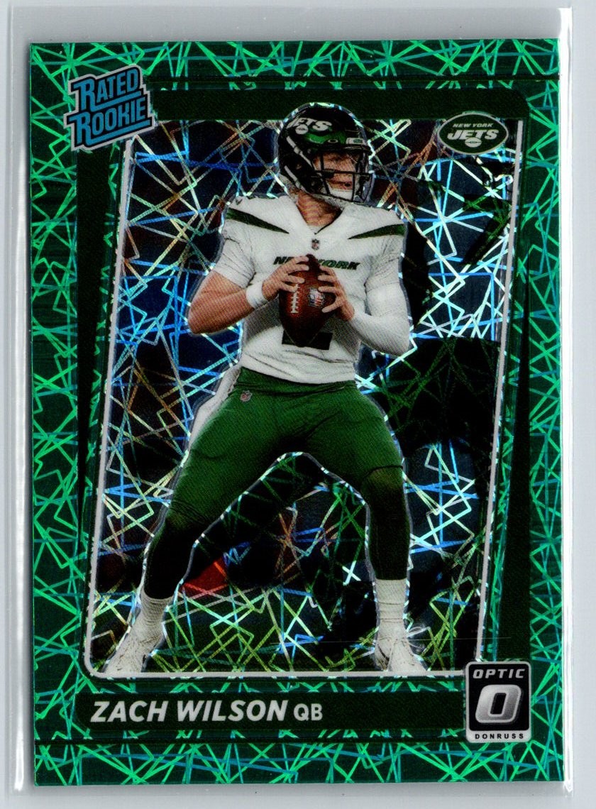 2021 Donruss Optic #202 Zach Wilson Green Velocity E8