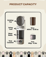 Portable Dog Water Bottle  Food Container