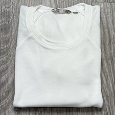 ATHLETA Women  s Ivory Long Sleeve Serenity Criss Cross Sweatshirt Size Small
