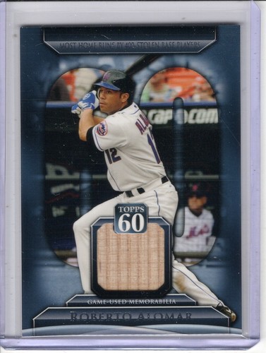 2011 TOPPS 60 SERIES 1 ROBERTO ALOMAR GAME-USED BAT RELIC #T60RRA