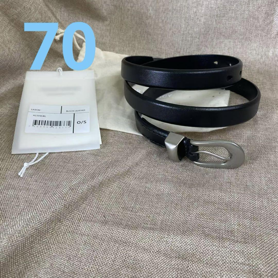 Our Legacy Belt 2 Black Leather 70 Condition Stylish Accessory