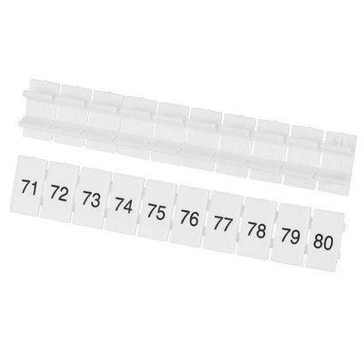 20 Pcs Terminal Marker Strip,ZB6 Terminal Blocks Marking Labels 71-80