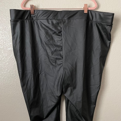Torrid Leggings Womens Size 4 4X Black Faux Leather High Rise Skinny Pull On - Picture 8 of 11