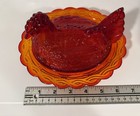 Vintage Mosser Red Orange Yellow Hen on Nest   UV Reactive — photo 9