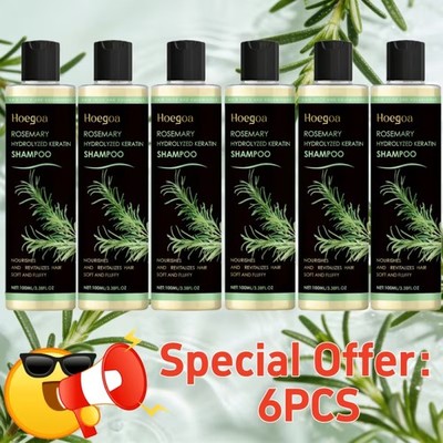 6X Bio Rosmarin Haarwuchs Shampoo für Frauen und Männer Natürliches Verdickendes
