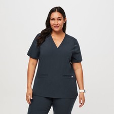 FIGS Casma Three Pocket Scrub Top XXS Dark Harbor Technical