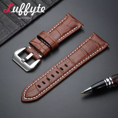 Hochwertiges Echtleder Uhrenarmband mit Bambus Knoten Motiv 20