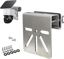 Gutter Mount Stainless Steel Bracket for Eufy Security Solocam S340, Solar Secur