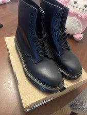 Stivali Dr. Martens 1460 Bex pelle liscia plateau neri uomo 10 lacci