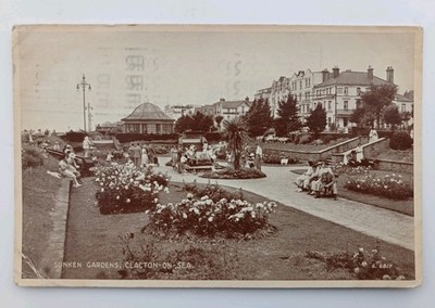 Vintage Postkarte - Versunkene Gärten Clacton-On-Sea Essex 