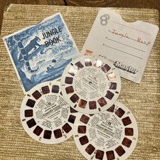 Disney Jungle Book Vintage 1966 GAF View-Master Reel Set- 3 Reels And Book