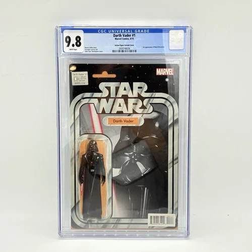 STAR WARS Darth Vader #1 Action Figure Cover Variant Marvel CGC Graded 9.8
