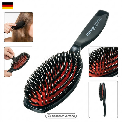 Comair 7000398 Pneumatikbürste Wildschweinborsten und Nylonstifte, groß