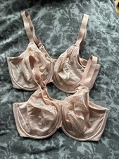 Wacoal Bra Lot of 2 855303 Back Appeal Underwire Back Smoothing Rose Dust 38G