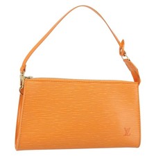 LOUIS VUITTON Epi Pochette Accessoires Pouch Orange Mandarin M5294H Auth YKZ750V