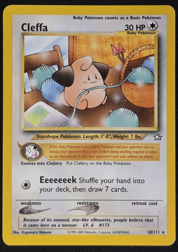 Cleffa 20/111 Pokémon Neo Genesis Unlimited LP