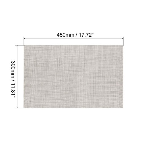Platzsets, 450x300mm Tischsets 2er Set PVC abwaschbar gewebt Tischset beige - Bild 2 von 6
