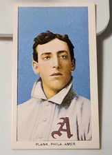 1910 Eddie Plank T-206 Tobacco Baseball Trading Card Piedmont Reprint Red Back