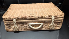 AMERICAN GIRL BITTY BABY WICKER SUITCASE AND BLANKET