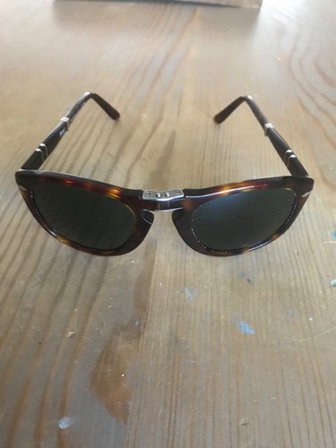 persol 714 Sunglasses Unisex Tortoiseshell with Green lenses