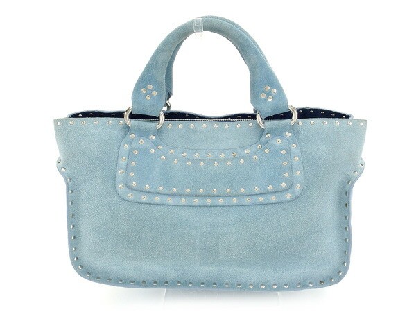 Celine Boogie Bag Studded Leather Blue Silver Pre-owned #R72101 | eBay