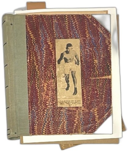 RARE 1930s BOXING California Scrapbook Patsy Danny Lenzi Photos Fight Cards