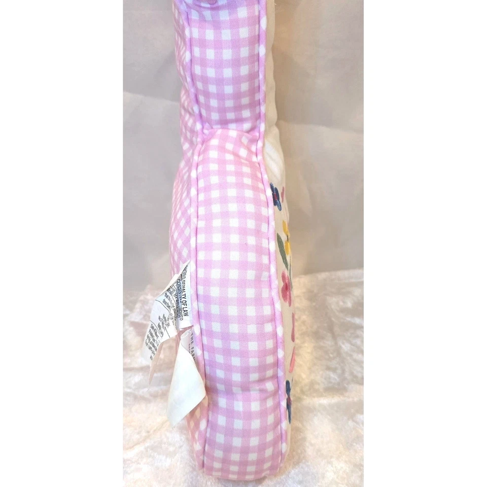 Granja Rachel Ashwell Conejo Conejo Conejito Almohada Rosa Guinga Flores Pascua Foto 4 de 4