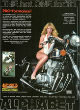 1981 Honda Motorcycle Alphabet Headers PRO-formance Exhaust vintage Print AD