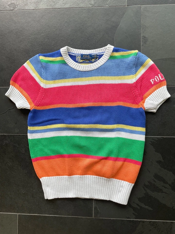 POLO RALPH LAUREN Pulli weiß-bunt gestreift , Gr. M - Bild 1 von 4