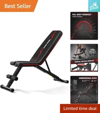 Heavy-Duty Adjustable Workout Bench for Strength Training - 880 lbs Capacity