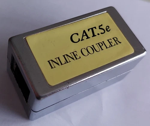 Inline Coupler CAT.5e Adapter RJ45 geschirmt Firmennetzwerk Netzwerk NEU