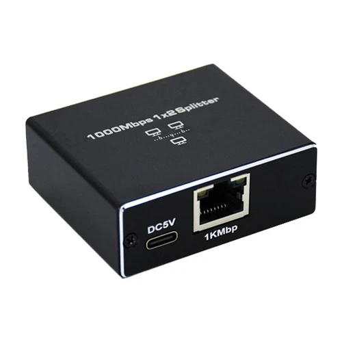 Gigabit-Ethernet-Splitter 1 in 2 Out, RJ45-Netzwerk-Extender, 1000 Mbit/S I6973