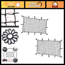 22"x38" Black Bungee Cargo Net - Stretchable to 44"x76", 2"x2" Mesh for Secure S