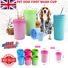 Dog Cat Dirty Paw Cleaner Cup Pet Puppy Kitten Feet Washer Brush Tool 1Pcs UK
