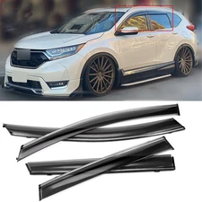 For Honda CR-V CRV 2017-2022 Side Window Vent Visors Rain Guards W/ Chrome Trim