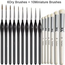 Best Model Miniature Paint Brushes Small Detail Art Paint Brush with Set 10 Pcs
