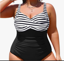 Yonique Women Plus Size One Piece Swimsuits Tummy Control Bathing Suits Twist