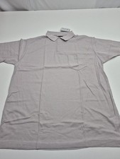 VTG J.J. Cochran Polo Shirt Mens XL Beige Pocket Short Sleeve Made In USA NWT