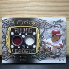 2022 LEAF - Pete Rose #13/25 In The Game Sports Ring Leaders Reds, Game Used 🔥