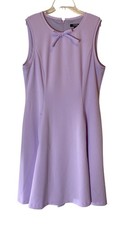 Chaps Sleeveless Lavender A-Line Dress Polyester/Spandex Size 12