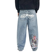 Ed Hardy Skull Trousers Jeans Herren Hose blue 18080