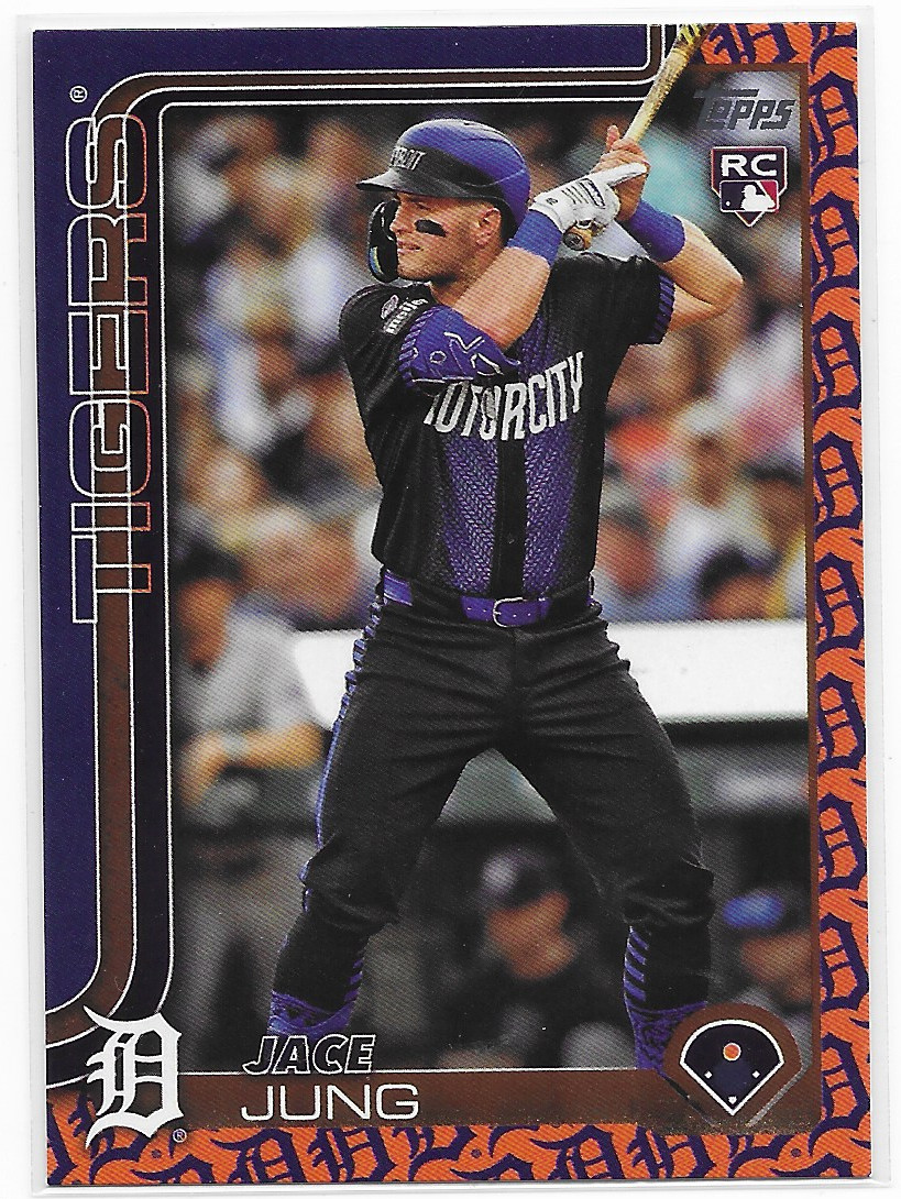 2025 Topps Team Color Border #80 Jace Jung Detroit Tigers RC