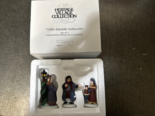 Dept 56 Town Square Carolers Heritage Village Collection Retirado 5832-7 Juego de 3 - Imagen 2 de 2