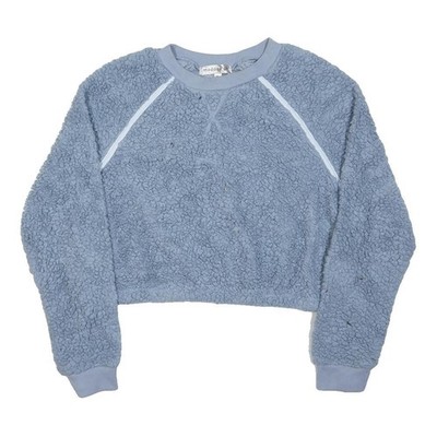 MADDEN GIRL Mädchen Blau Cozy Pullover Rundhals Chunky Strick XL