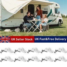 10 x Awning Pole Mounting Fixing Brackets With Screws - Caravan / Motorhome