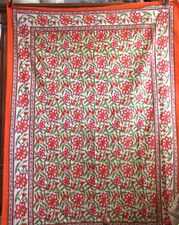 Tablecloth India Block Cotton Print 57 " X 82 "