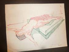 Original, Pop Art Figural Drawing Attributed to Larry Rivers