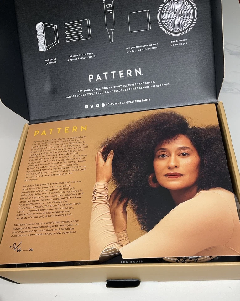 Pattern The Blow Dryer Trace Ellis With 4 Attachments Brand New In Box - Image 4 of 4