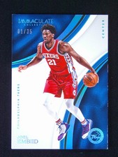 1/35≈1/1 2016-17 Panini Immaculate Joel Embiid #47 Blue