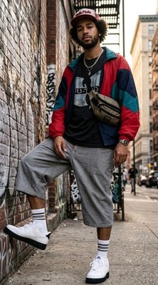 Ecko UNLTD Herren Vintage Baggy Hose Gr. 35 Grau 